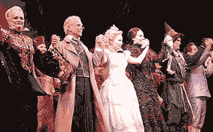 Original Broadway Cast of Wicked Curtain Call - Carol Shelly, Joel Grey, Kristin Chenoweth, Idina Menzel, Norbert Leo Butz, Christopher Fitzgerald